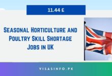 Seasonal Horticulture and Poultry Skill Shortage Jobs in UK