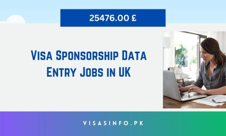 Visa Sponsorship Data Entry Jobs in UK