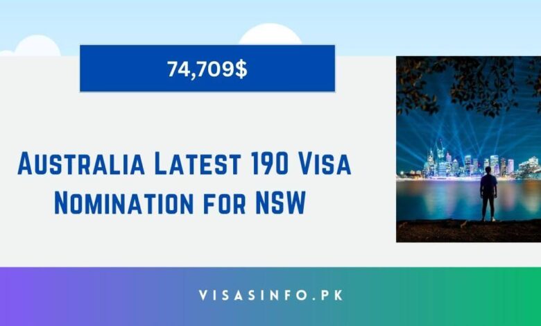 Australia Latest 190 Visa Nomination for NSW