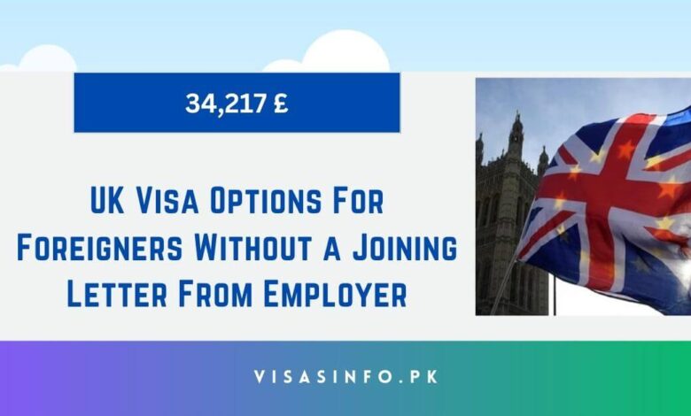 UK Visa Options For Foreigners Without a Joining Letter From Employer