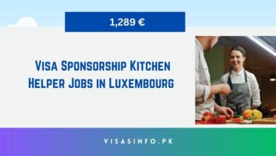 Visa Sponsorship Kitchen Helper Jobs in Luxembourg