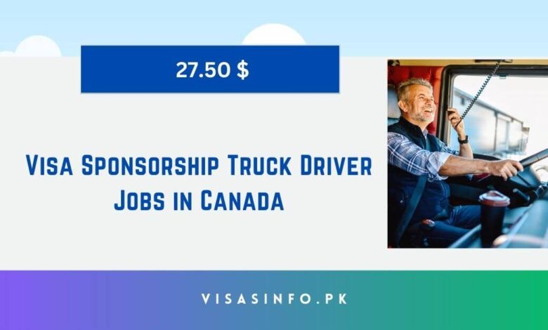 Visa Sponsorship Truck Driver Jobs in Canada