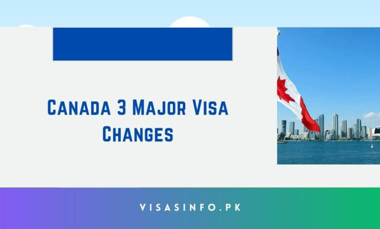 Canada 3 Major Visa Changes