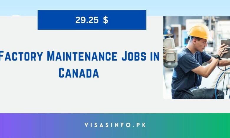 Factory Maintenance Jobs in Canada