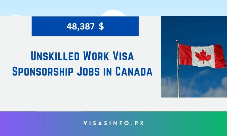 Unskilled Work Visa Sponsorship Jobs in Canada