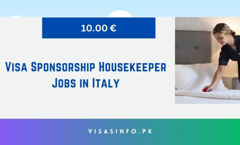 Visa Sponsorship Housekeeper Jobs in Italy