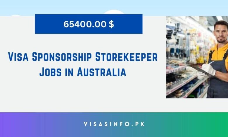 Visa Sponsorship Storekeeper Jobs in Australia