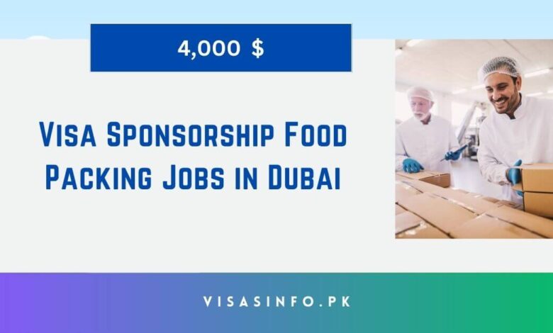 Visa Sponsorship Food Packing Jobs in Dubai