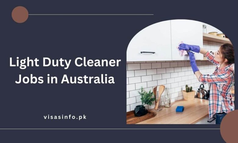 Light Duty Cleaner Jobs in Australia