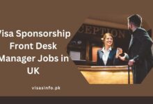 Visa Sponsorship Front Desk Manager Jobs in UK