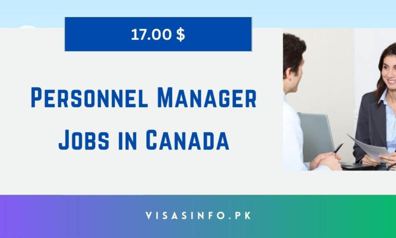 Personnel Manager Jobs in Canada